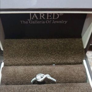 Size 8 Sterling Silver diamond ring